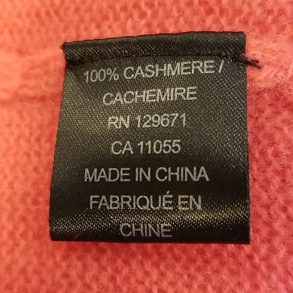 💕360 CASHMERE💕 Camille 100% Cashmere Sweater ~ Raspberry Pink Large L NWT - Picture 15 of 15